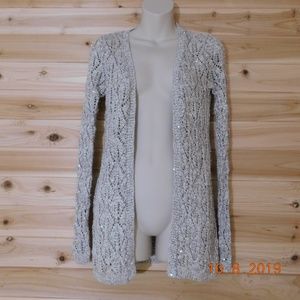 sparkle cardigan maurices S tan / silver